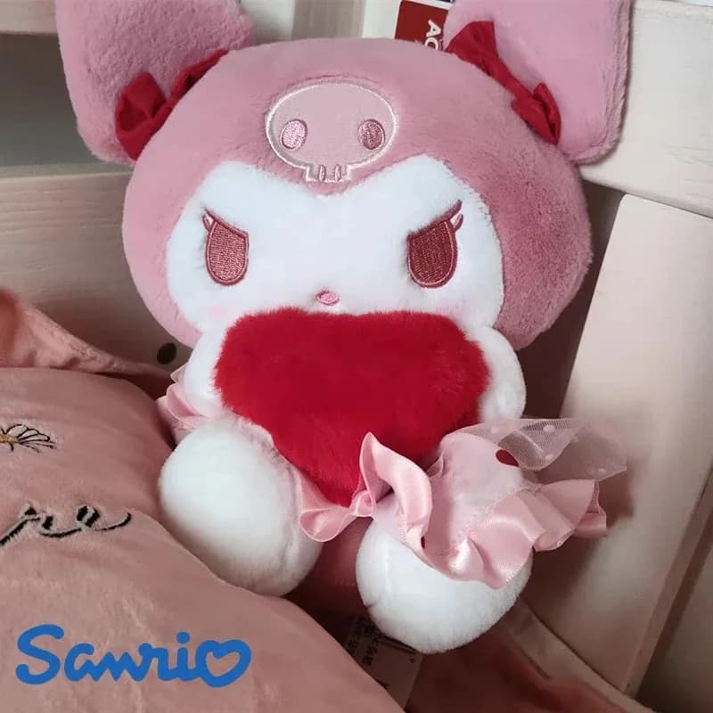 Kawaii anime Sanrio Hello Kitty, Kuromi, Cinnamoroll pluszowe lalki, ozdoby do pokoju, poduszka, zabawka, prezent na urodziny lub Walentynki dla dziewczynki